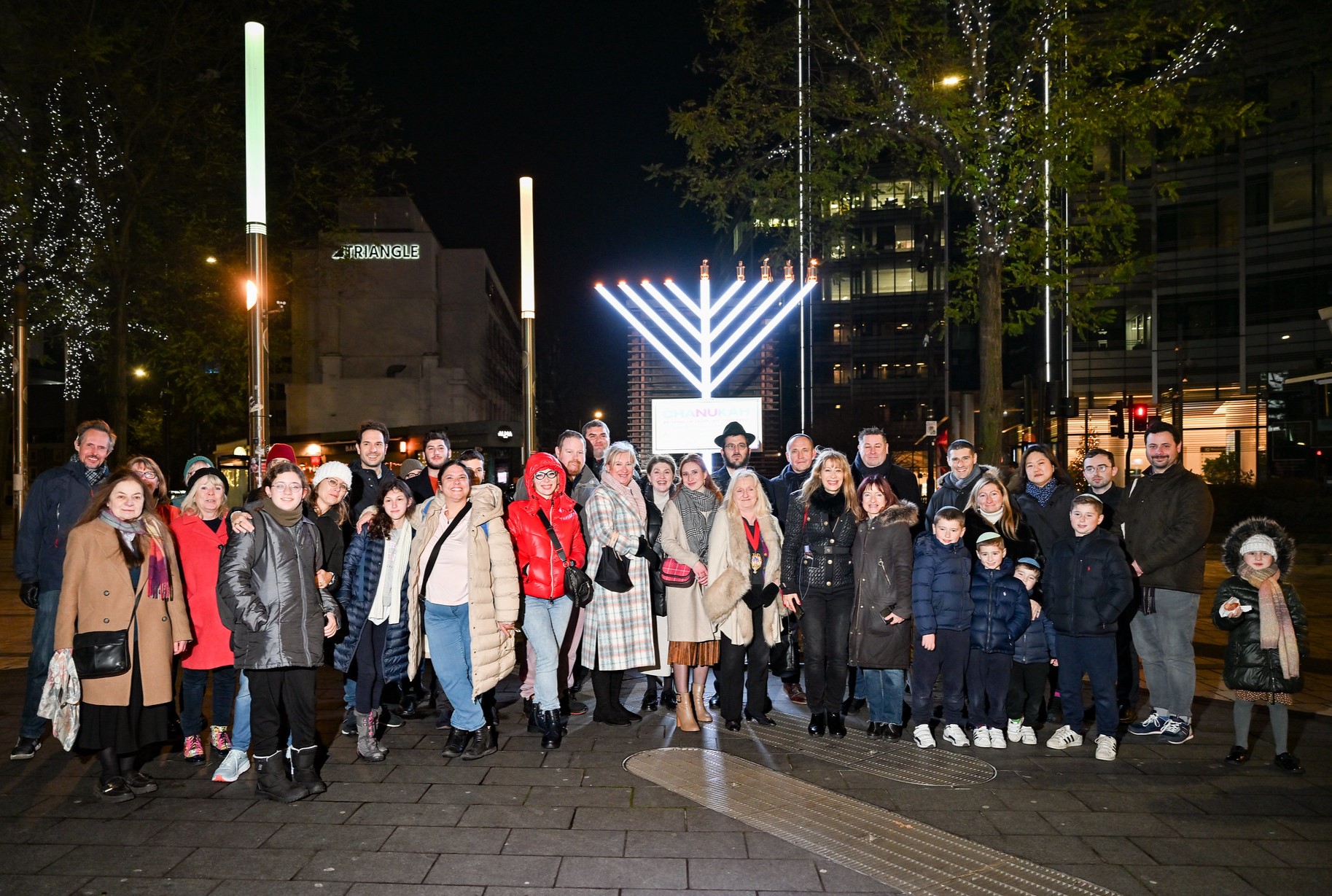 H&F's menorah lighting, Lyric Square, 2023