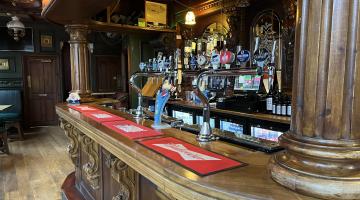 The bar at The Shepherd and Flock in Goldhawk Road