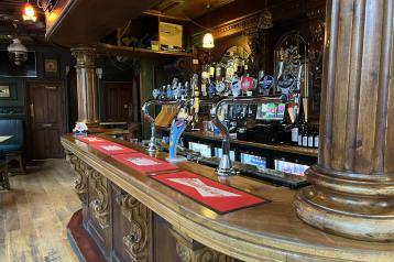 The bar at The Shepherd and Flock in Goldhawk Road