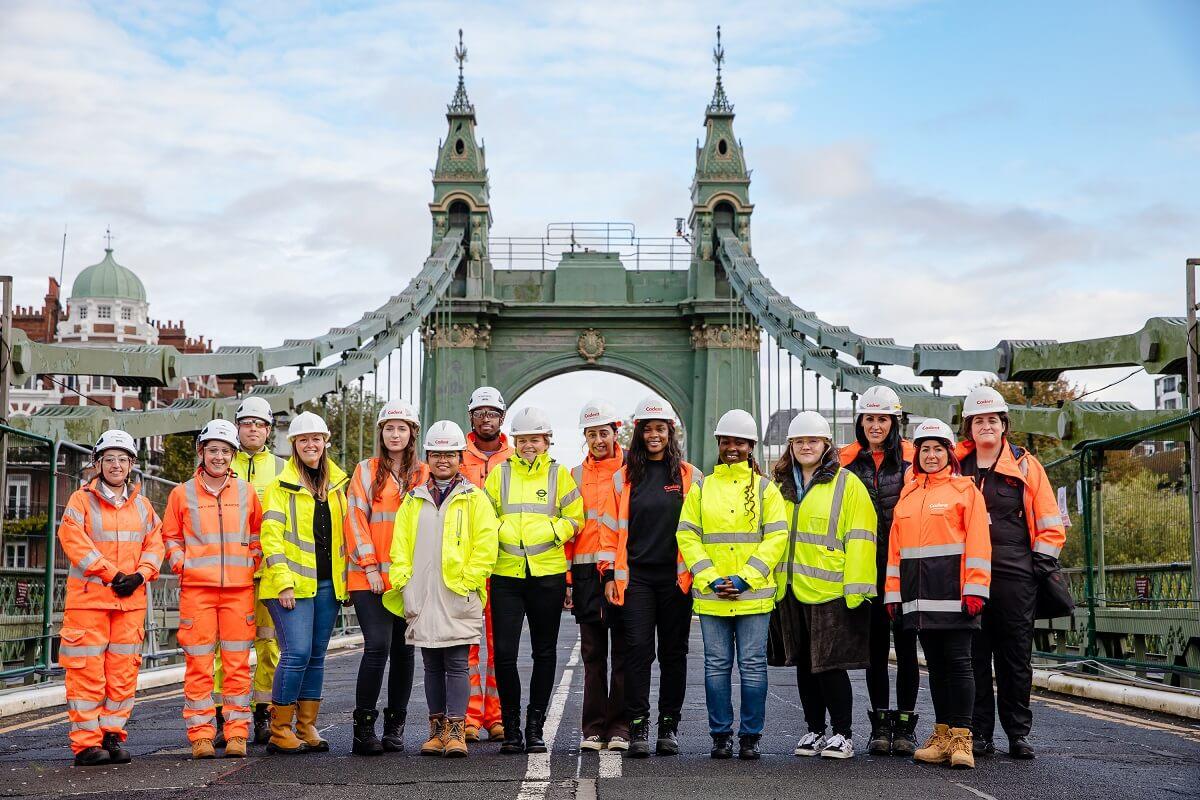 Eleven members of the London Women in Engineering Group (LoWEG) visited our 136-year-old Hammersmith Bridge.
