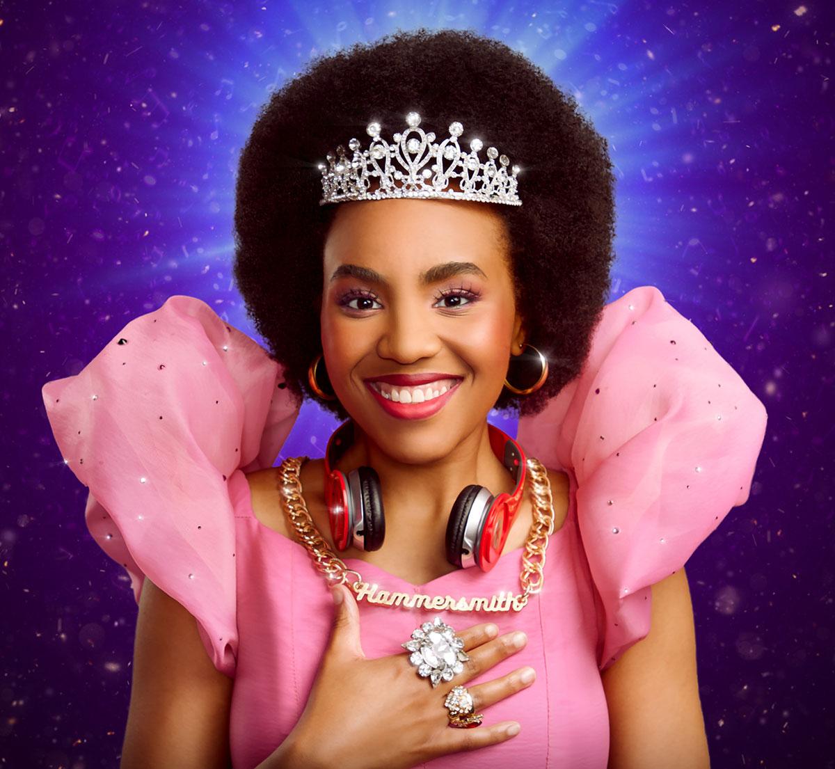 Tilly La Belle Yengo as Cinderella in the Lyric Hammersmith's 2023 pantomime