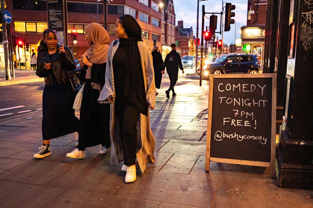 Uxbridge Road in Shepherds Bush at night