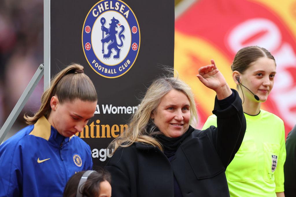 Chelsea Manager Emma Hayes during the FA Women's League Cup Final match between Arsenal and Chelsea
