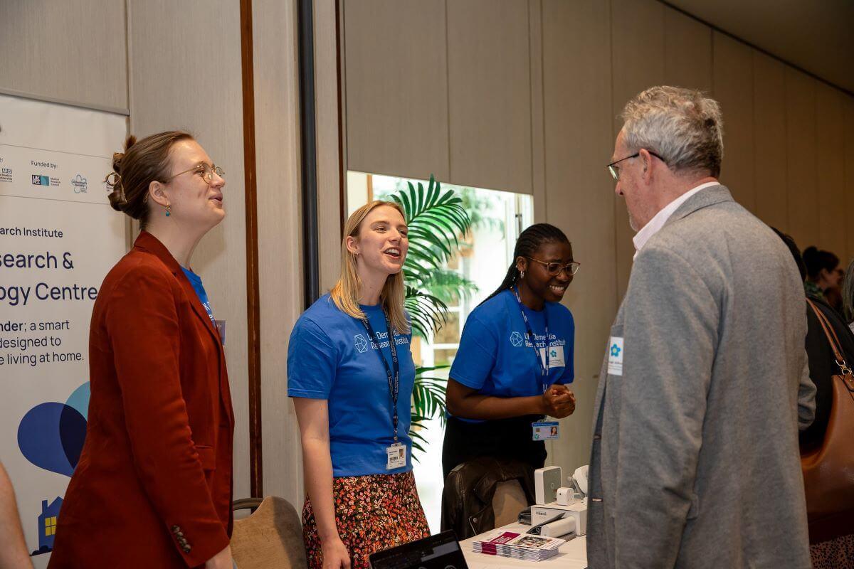 A resident browses the information stalls at our dementia fair