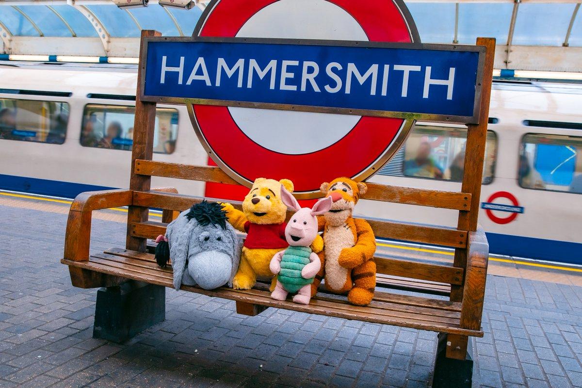 Winnie the Pooh and friends at Hammersmith Station