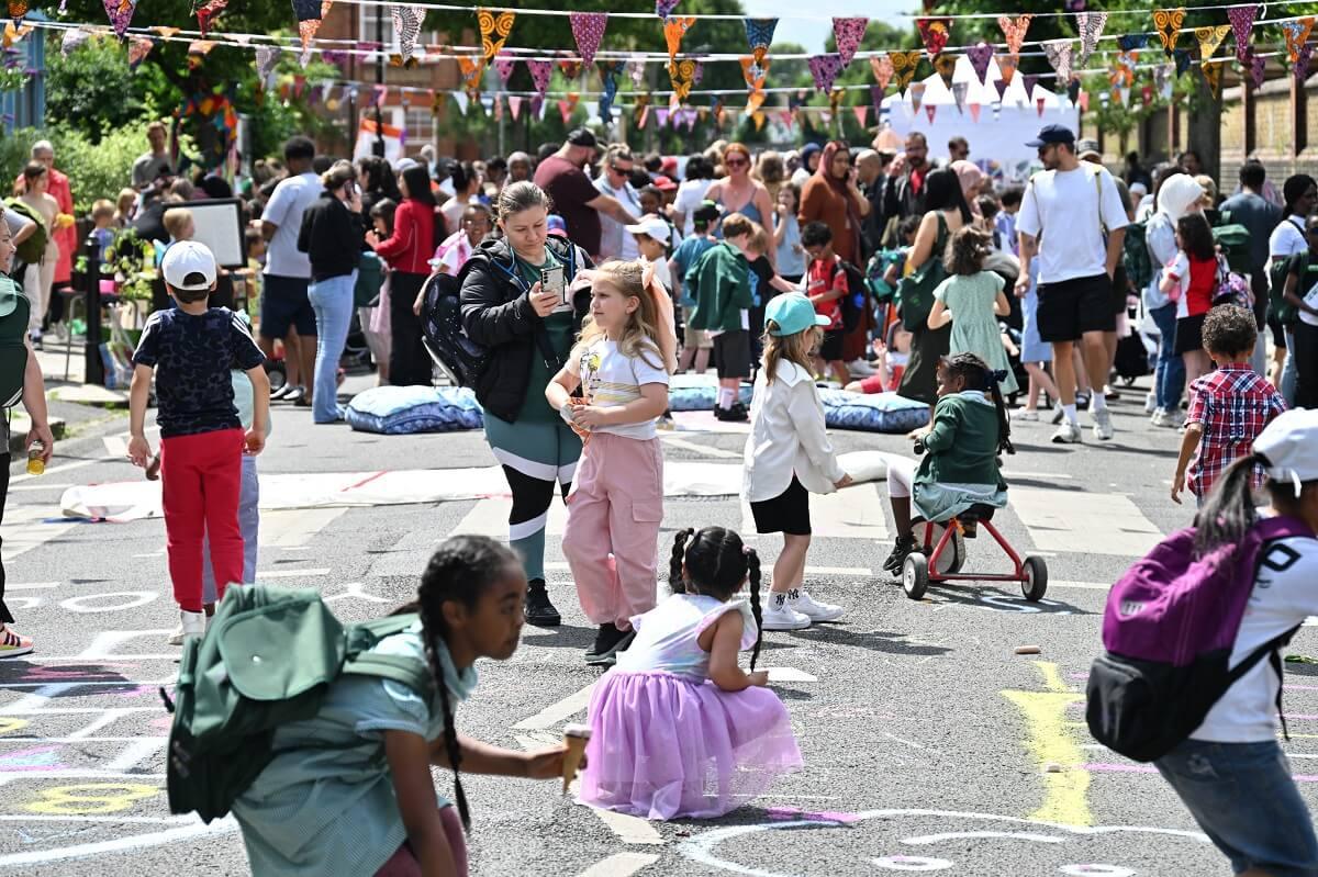 Cobbold Road in Shepherds Bush turned street party