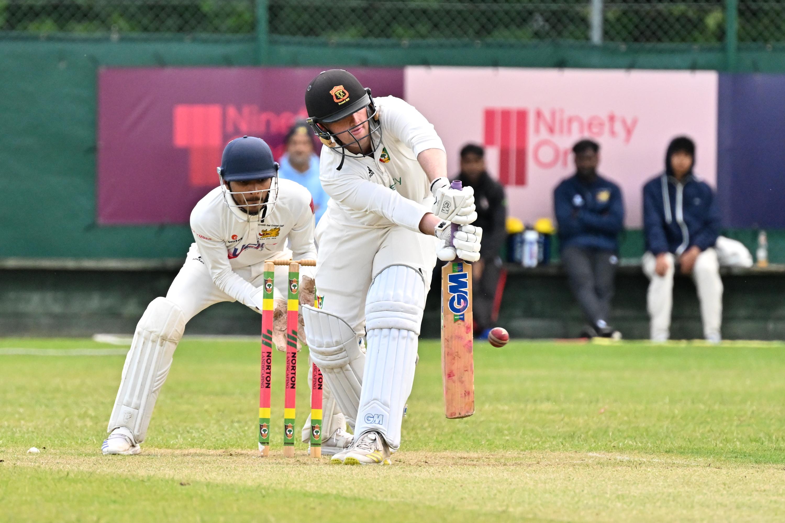 Hugo Hughes scored 14 against Acton, then took two wickets for 29 runs