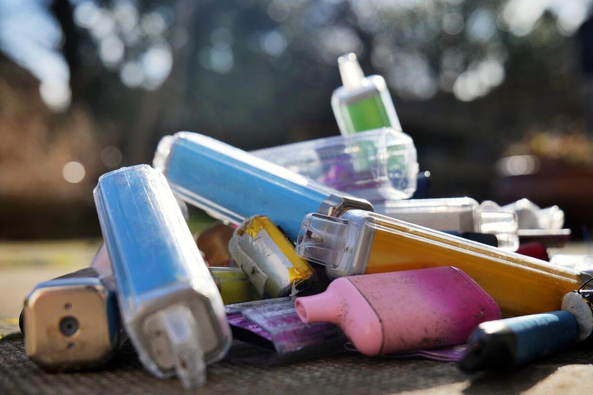 A pile of discarded vapes