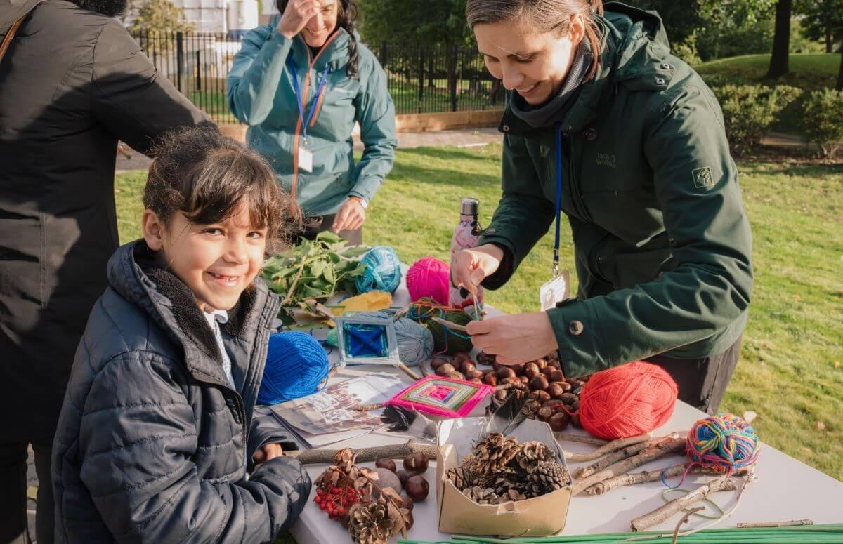 Arts and crafts at Frank Banfield Park's community garden unveiling party