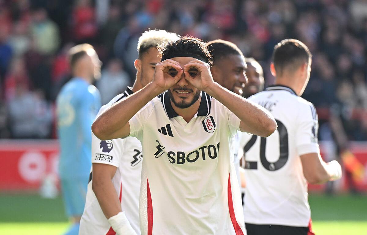 Raul Jimenez celebrates scoring Fulham's winning penalty