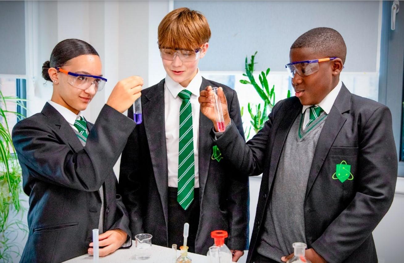 Secondary school pupils in a classroom.