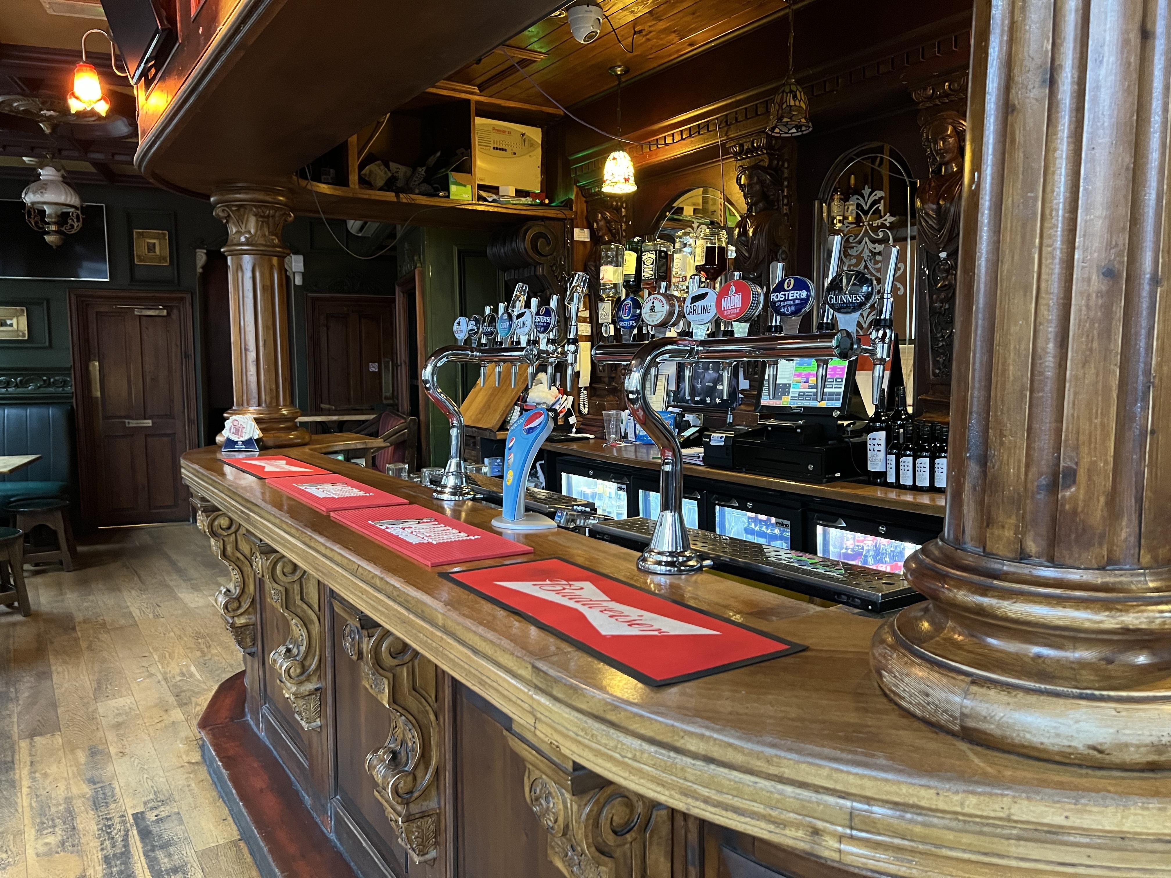 The bar at The Shepherd and Flock in Goldhawk Road