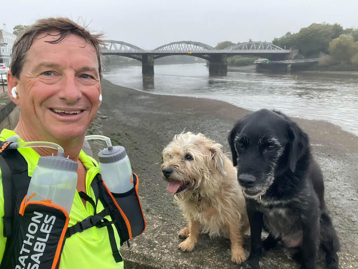 Jeremy Maddox doing a practice run along the Thames