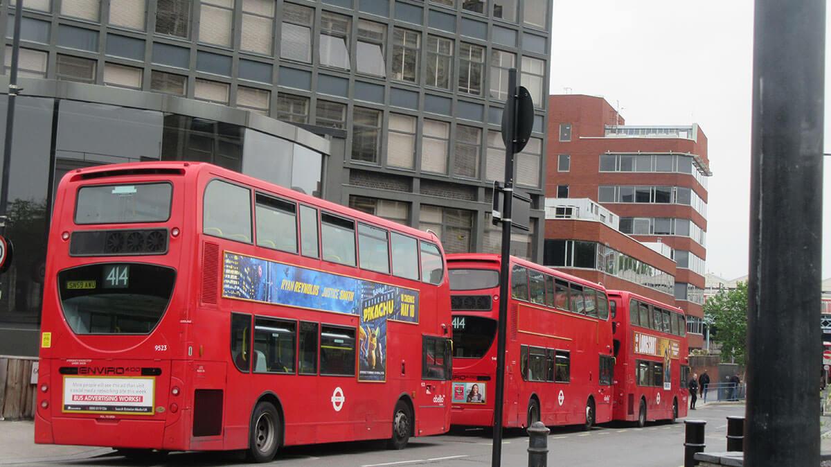 Bus route 414 at Hammersmith bus station