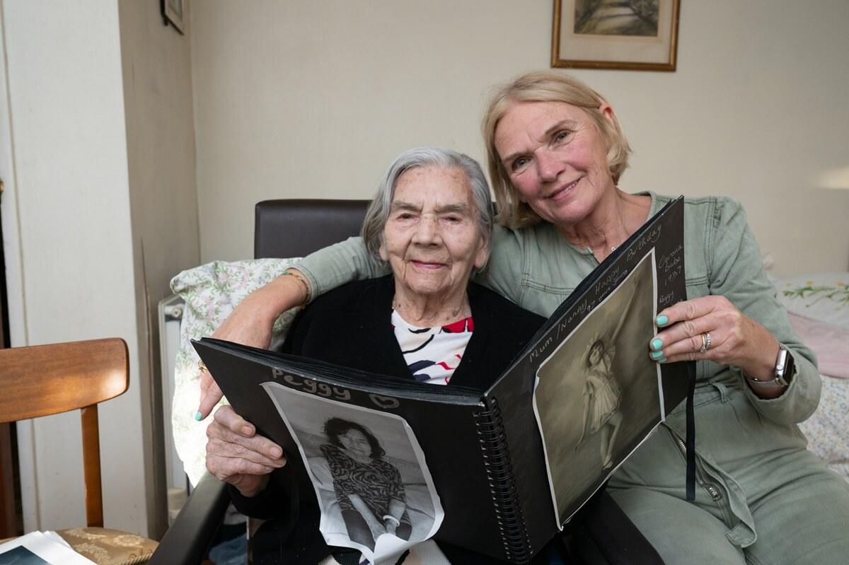 Peggy Baker (left) with daughter Peggy O'Neill (right)