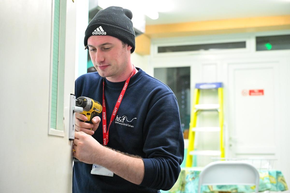 One of our H&F Council in-house repairs team officers at work