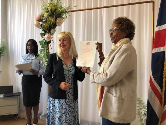 H&F Chief Executive Sharon Lea at a Citizenship ceremony in Hammersmith.