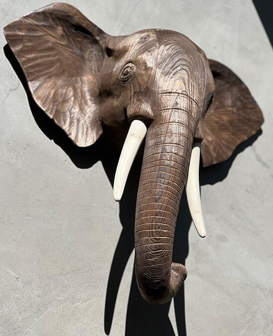 Julien Hipeau's elephant head sculpture