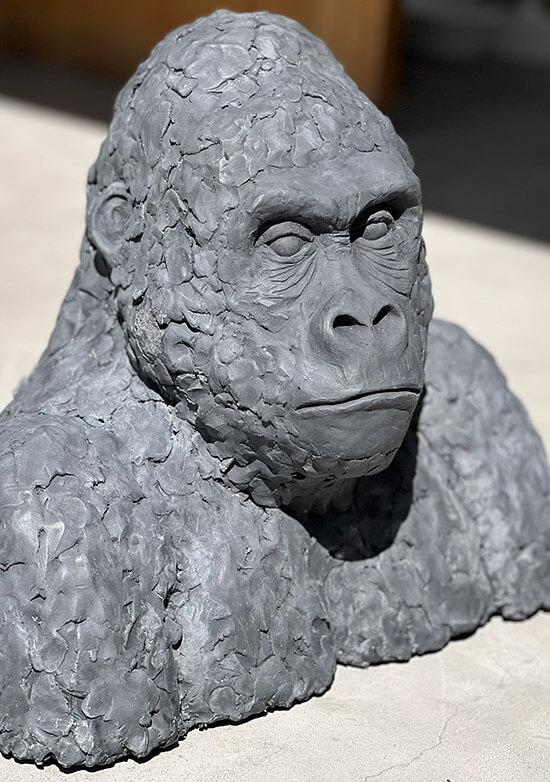 Julien Hipeau's gorilla sculpture