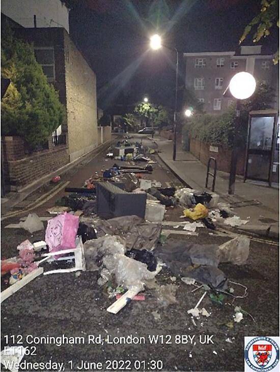 Waste illegally dumped in Shepherds Bush by rogue contractors