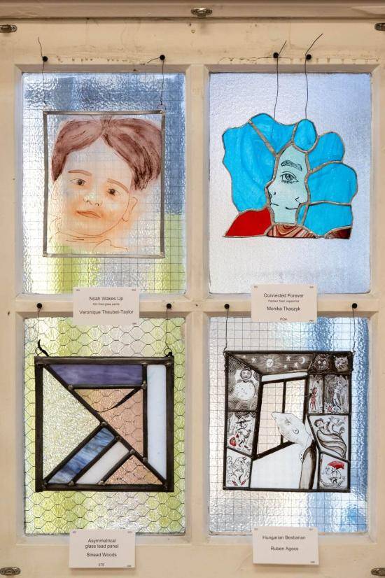 Stained glass made by Macbeth Centre learners displayed at the Arts & Crafts Exhibition 2024