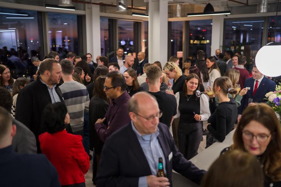 Business owners mingling at a Networking London