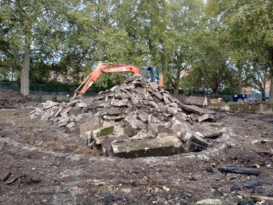 Eelbrook Common works underway