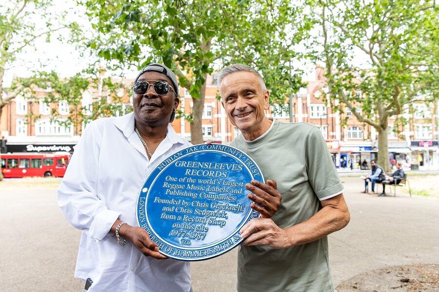 Greensleeves Records has been recognised with a blue plaque outside its former home in Shepherds Bush.