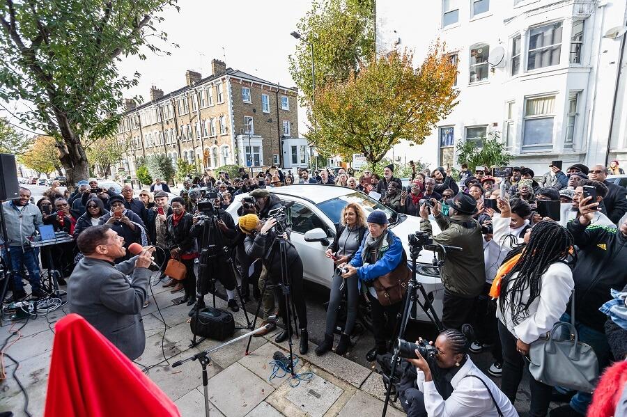 Reggae artist Winston Francis performed at the unveiling of our new blue plaque at the former Shepherds Bush home of singer Millie Small.