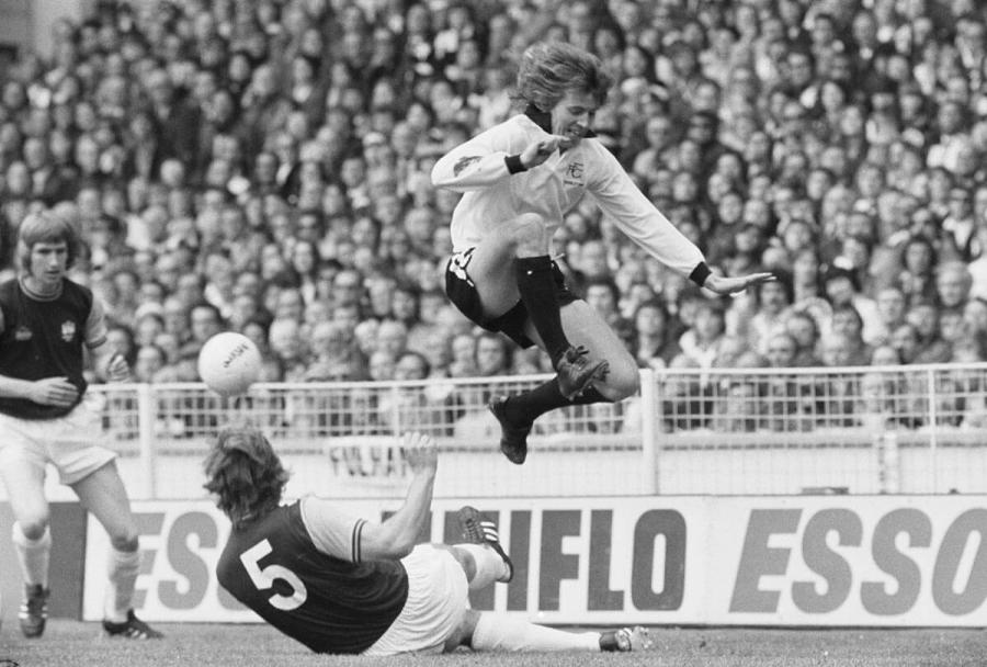 Fulham v West Ham United FA Cup Final match at Wembley Stadium on 3 May 1975