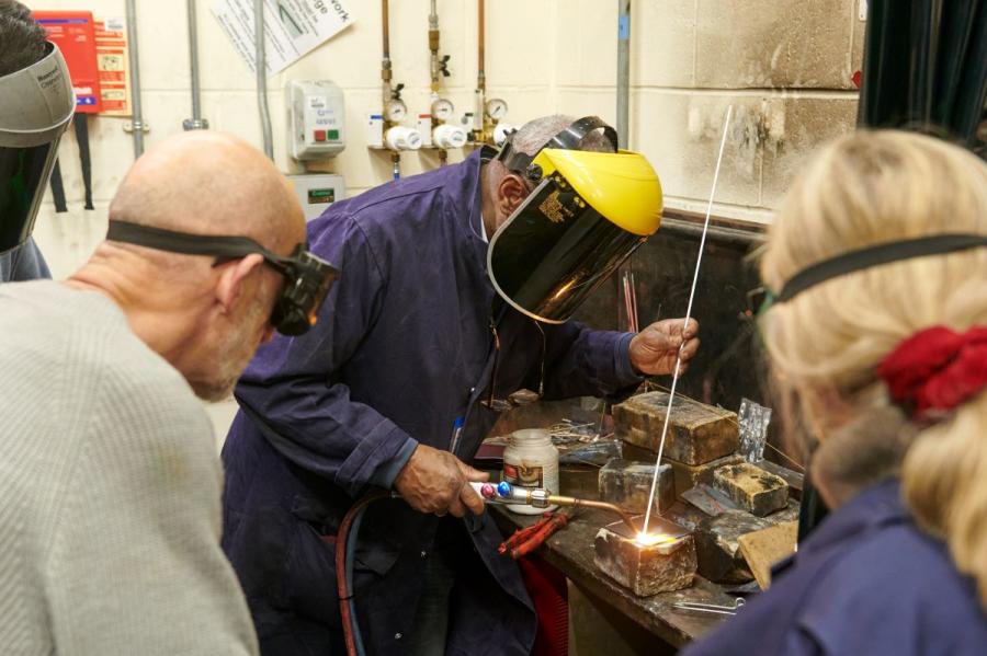 Welding class at the Macbeth Centre in Hammersmith