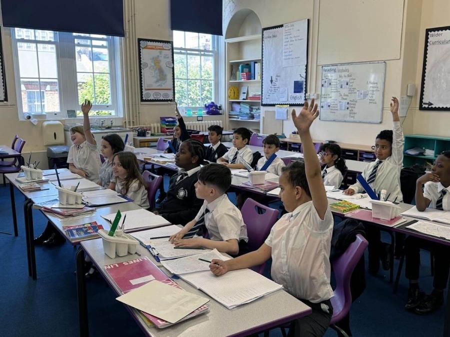 Fulham Primary pupils in their classroom