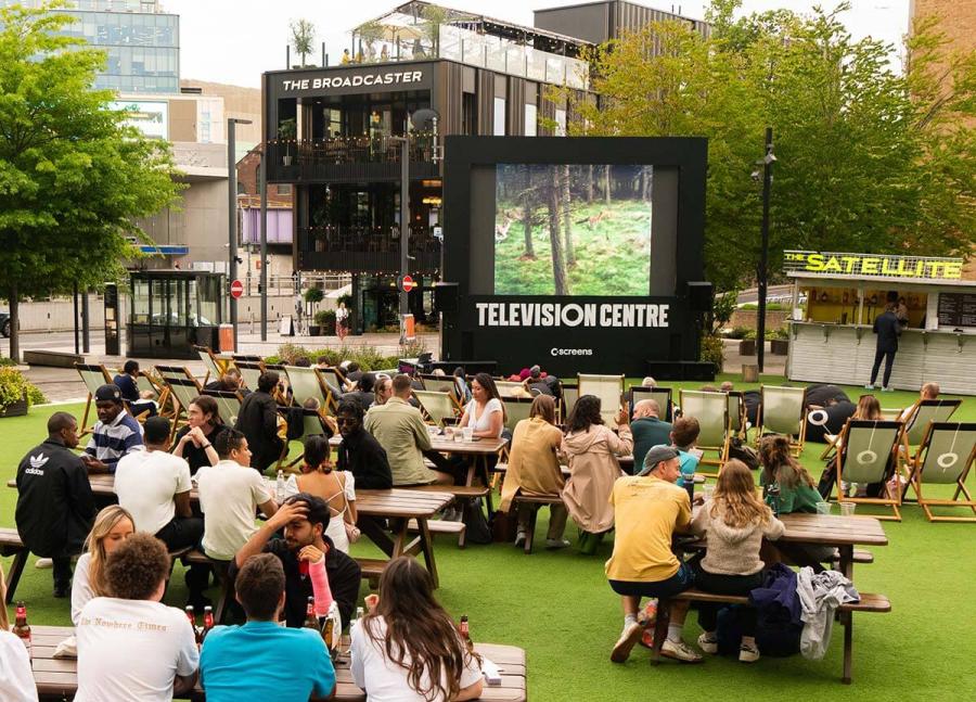 Free film screening on the forecourt at Television Centre, White City