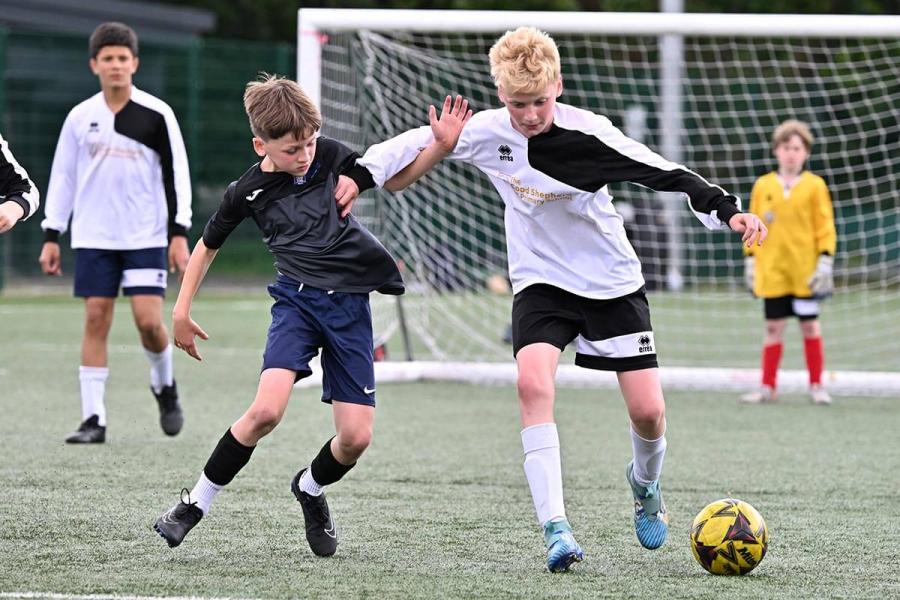 The boys playing in the annual Mayor's Cup competition