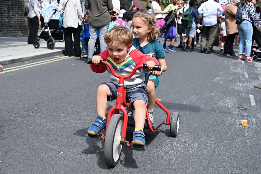 Scooter rides at Wendell Park Primary's Fresh Air Festival