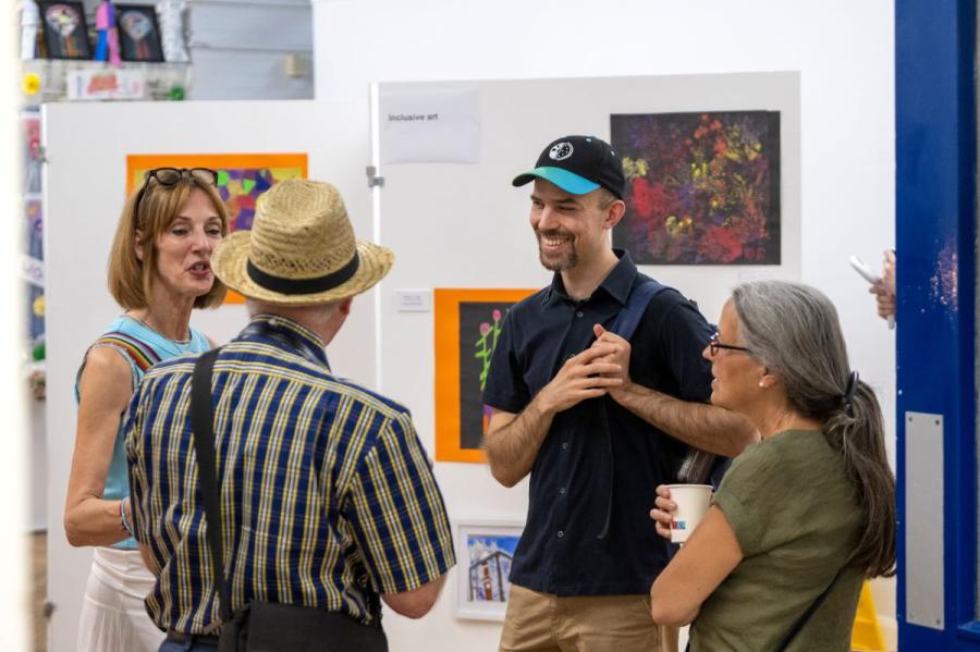 Andrew at the Macbeth Centre's Arts and Crafts Exhibition