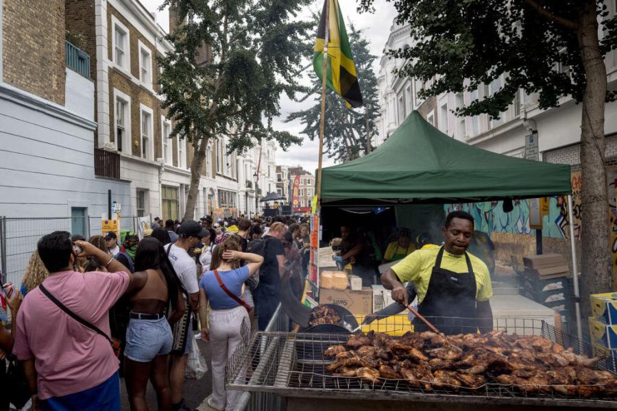 Caribbean street food at Notting Hill Carnival 2023