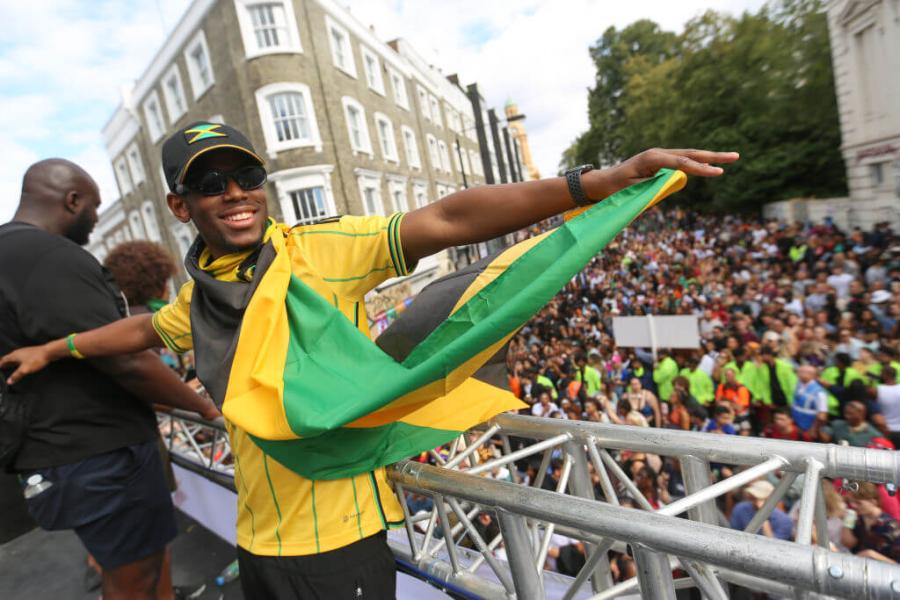 Micheal Ward attends the first day of Notting Hill Carnival 2023