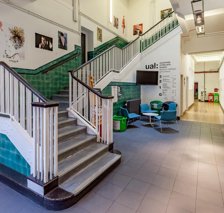 The reception area at the Lime Grove Building.