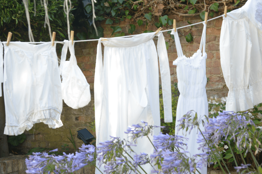 Laundry Lines installation by artist Tessa Brown, to be installed in Edans Court