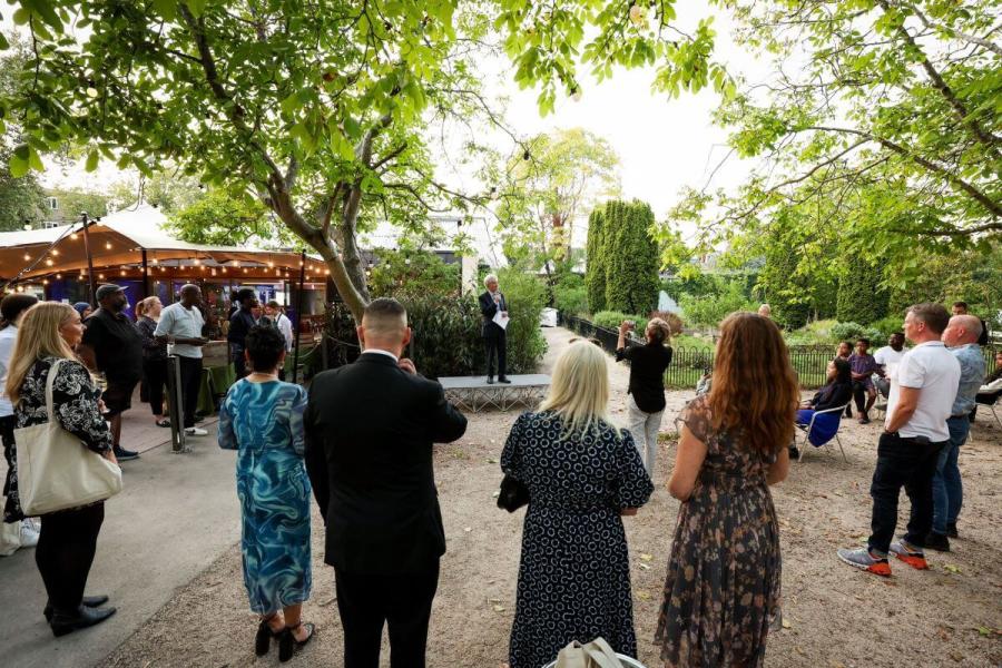 Ben Coleman, MP for Chelsea & Fulham, spoke at the ceremony