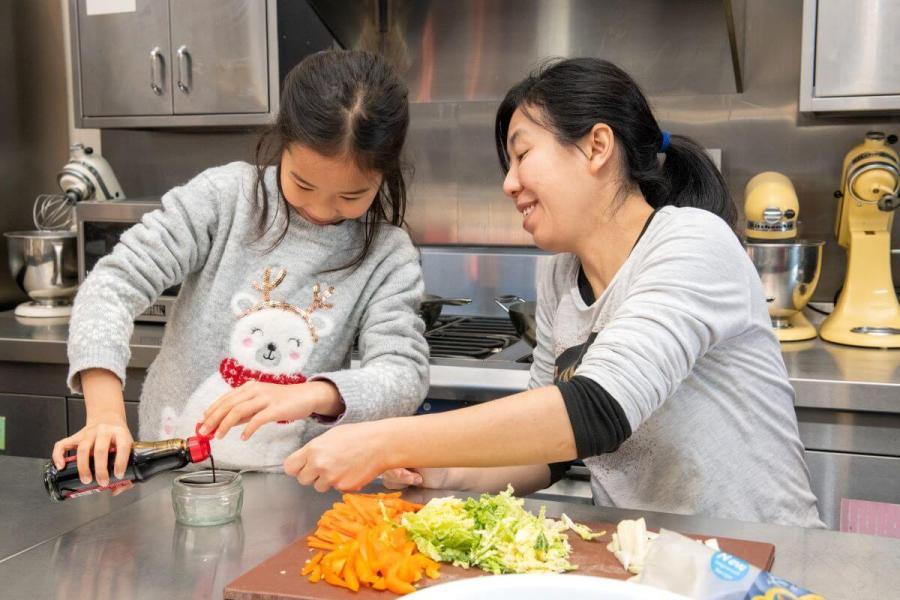 Family cooking class at last year's Open Day