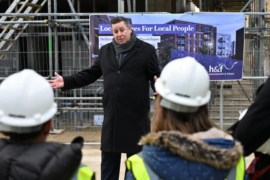 H&F Leader Stephen Cowan at the Aintree estate in Fulham