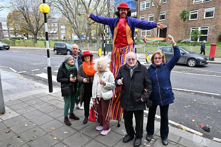 Maystar Residents’ Association committee members at the new zebra crossing