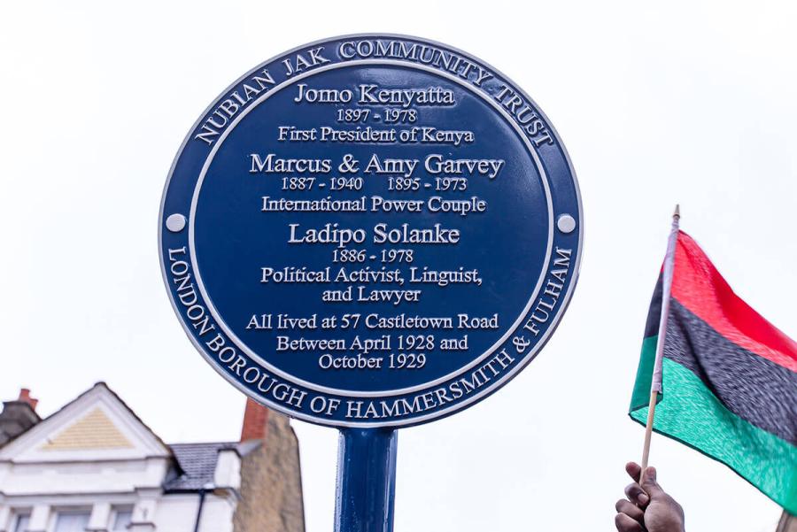 Blue plaque inscription at 57 Castletown Road