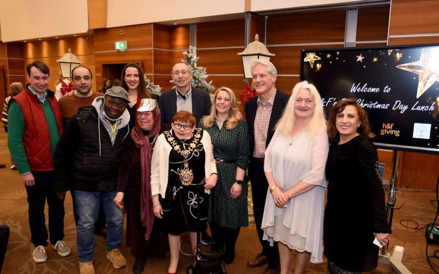 L-R: Cllr Ree, Cllr Qayyum, Cllr Rowbottom, Andy Slaughter MP, Cllr Quigley, Cllr Sanderson, Ben Coleman MP, and Cllr Brown with residents