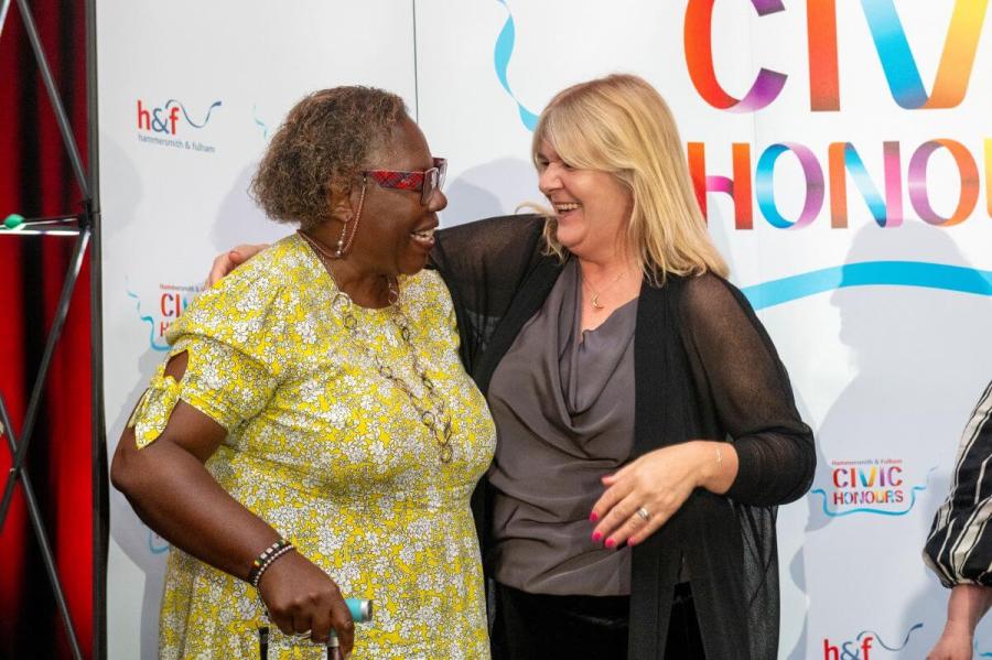 Cllr Sharon Holder (left) at the Civic Honours celebration