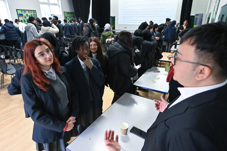 Students at H&F's first 'Reveal' event in 2025 at Fulham Cross Academy