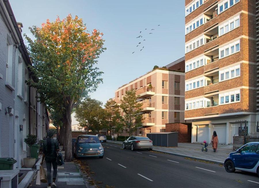 Computer generated render of what the Pearscroft Road Estate will look like