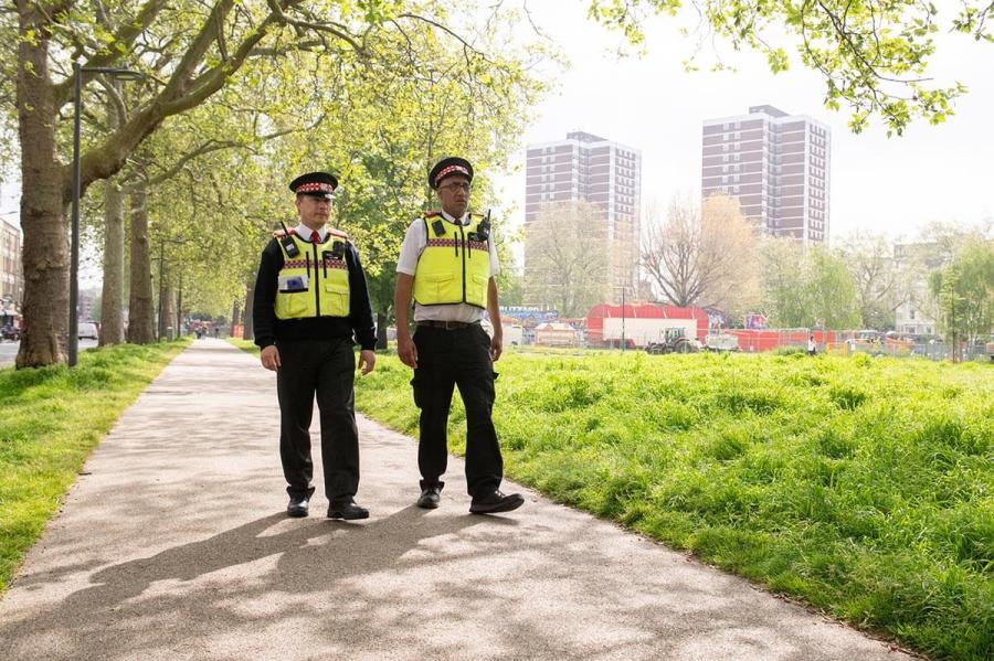 LET patrol in Shepherds Bush Green